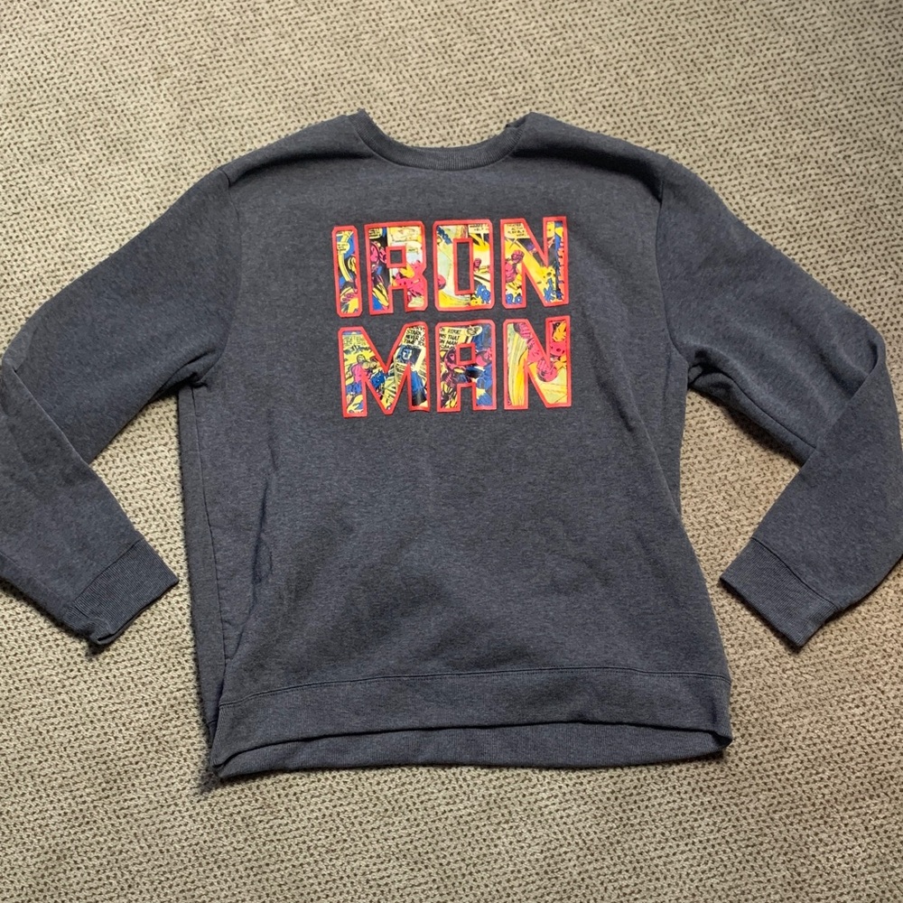 Marvel Iron Man Men's Charcoal Sweater